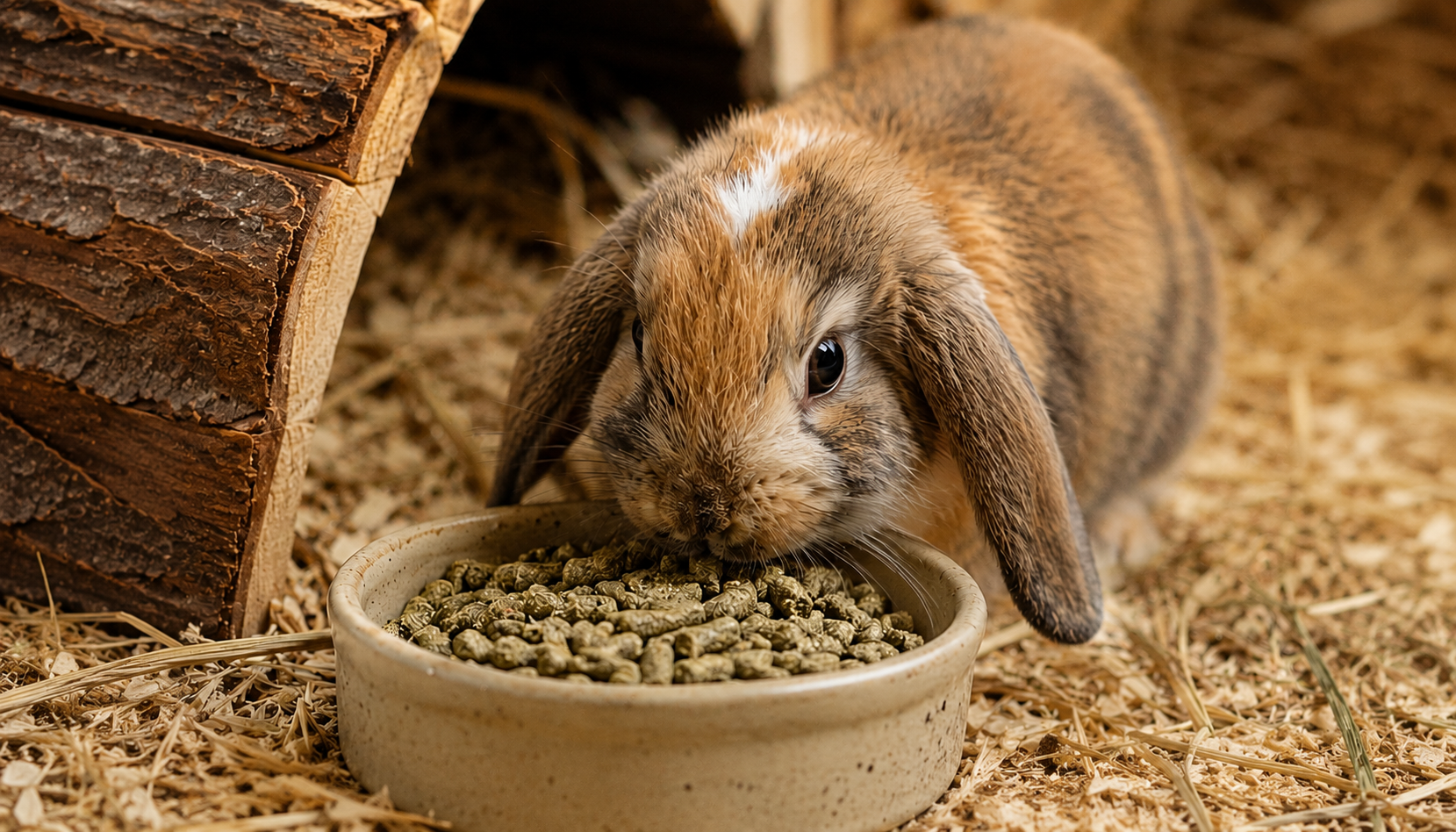 what are rabbit pellets made of